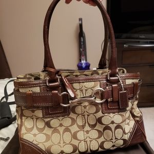 Brown coach purse